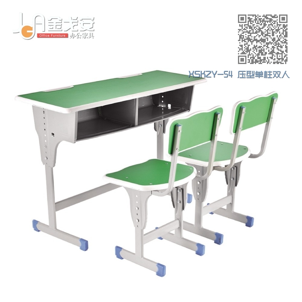XSKZY-54 压型单柱双人课桌椅